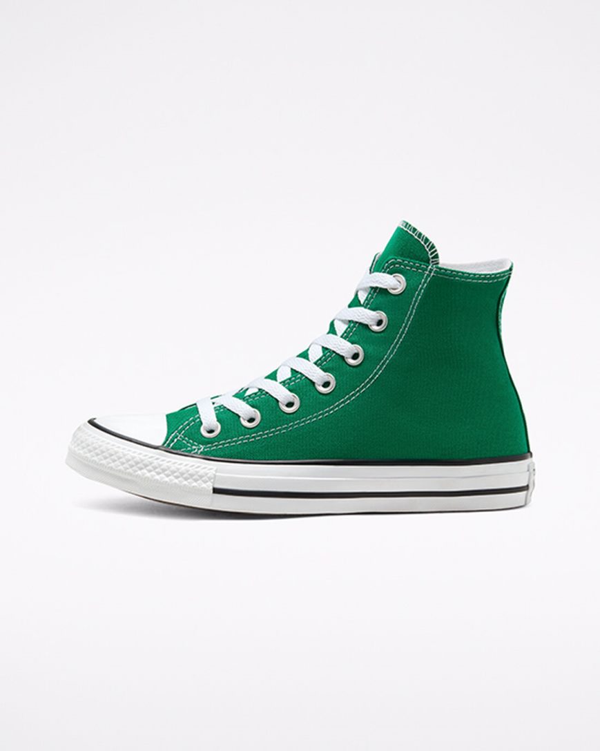 Zapatillas Altas Converse Chuck Taylor All Star Classic Mujer Verde Blancas | PE 025PE4